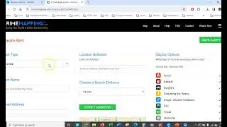 Sign up for email alerts at Crimemapping.com on a PC