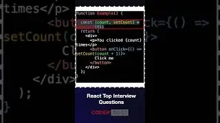 React JS Hooks -  React Interview Question #reactjs  #shorts