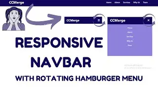 Responsive Navbar with rotating hamburger menu.🤯🤯 with HTML , CSS and JavaScript