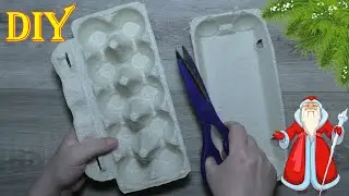 НОВОГОДНЯЯ ЕЛОЧКА из ЯИЧНЫХ ЛОТКОВ коробок своими руками DIY ПОДАРКИ поделки на Новый год.декор.