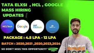 Finally Biggest Hiring😱 | TATA ELXI , HCL & LTI | Off Campus Drive 2023, 2024, 2025, 2026 BATCH🔥