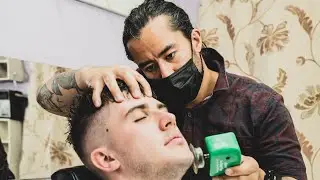 ASMR Relaxing Facial & Face Massage at NOMAD - Street & Rain Sounds!