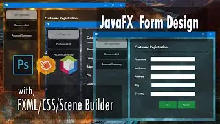 JavaFX Form design with FXML & CSS | Bonus Photoshop tiled background help