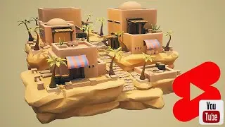 Blender 3 | Unreal Engine 5 | Complete Guide | Stylized Desert Town Environment 