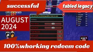 NEW ALL WORKING CODES FOR | FABLED LEGACY IN AUGUST 2024! ROBLOX FABLED LEGACY | CODES