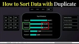 How to Sort Data with Duplicate values in Excel