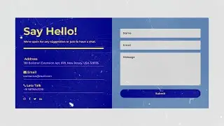 Contact Us Page Design Using Html and Css | Contact Us Form Design Using Html Css