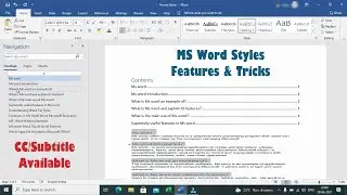 MS Word Styles