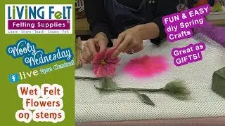 DIY How to Make Wet Felted FLOWERS Tutorial - Beginner Wet Felting Project