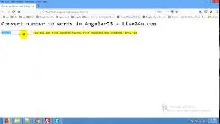 How to convert number to words in Angularjs?