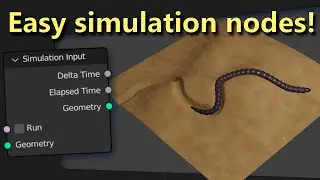 Blender Simulation Geometry Nodes for Beginners - Procedural Worm