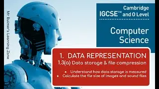 IGCSE Computer Science 2023-25 - (1) Data Representation - 1.3(a) data storage and compression