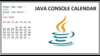 JAVA CALENDAR | JAVA CONSOLE CALENDAR