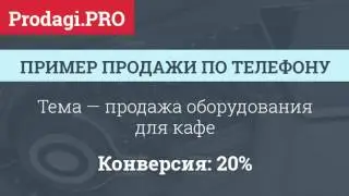 КАК ПРОДАВАТЬ ПО ТЕЛЕФОНУ? ПРИМЕР ПРОДАЖИ ПО ТЕЛЕФОНУ