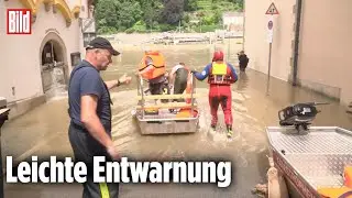 HOCHWASSER IN PASSAU: Langsam sinkt der Pegel