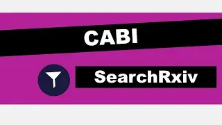 CABI SearchRxiv | A Librarians Valuable Resource | Five Minute Friday