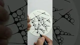 very easy zentangle art | tangle and doodles | #shorts