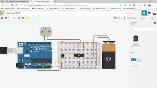 How to use tmp36 with arduino | temperature based speed control - tinkercad simulation