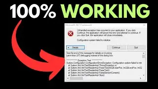 How to fix unhandled exception error on Windows