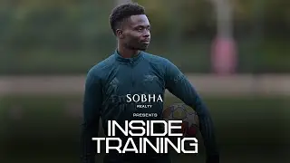 UNREAL SAKA NUTMEG 🤯 | INSIDE TRAINING | Building up to FC Bayern Munich clash | UCL