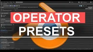 Blender 2.8 Custom Settings (Operator Presets)