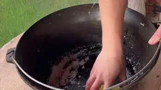 Cum curat un ceaun de fonta de rugina ?