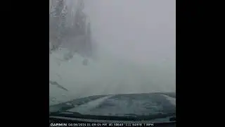 Spring Blizzard Driving - Little Cottonwood Canyon, Utah - April  6, 2024