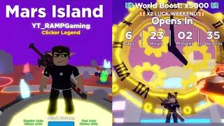 MARS ISLAND!! NEW PORTAL APPEARED?! Clicker Simulator (Roblox) NEW UPDATE 11 is here!