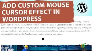 How to Add Custom Mouse Cursor Effects in WordPress using Code