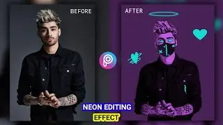 Neon Glowing Vector Art in PicsArt | Neon Vector Art Photo Editing in Mobile | By SNR Tutorial