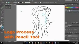 Logo Process Sketch to Vector in Illustrator | Eyecatching logo with pencil tool in urdu