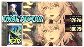 March 7th Hunt Final Vector vs Herta Store LC Stellar Sea Damage Comparison - Honkai Star Rail Build