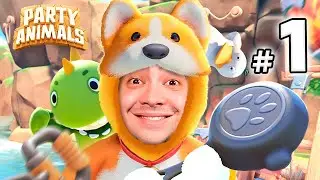 alanzoka jogando Party Animals com os amigos - #1