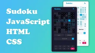 Build Sudoku Game With HTML CSS JavaScript | Sudoku Puzzles | Sudoku JavaScript