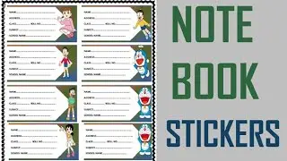 Printable Stickers - How to Make Notebook Sticker in MS Word - MS Word Sticker - Notebook Labels
