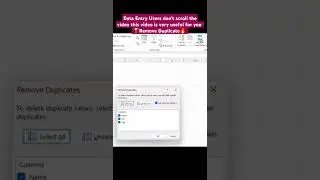 😲Remove Duplicate in second🔥Master Trick🏆#ExcelTrick #NameFormatting #ExcelFormula #DataManagement