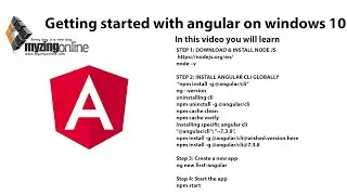 Angular 7 Lesson 1 Getting started with angular in windows 10