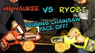 Milwaukee VS RYOBI Pruning Chainsaw Face Off #construction #lifehacks #homedepot #diy #power #viral