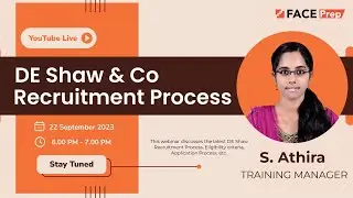 DE Shaw & Co Recruitment Process  | FACE Prep Placement Training Webinar #32