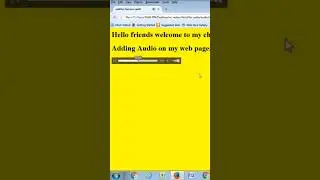 How to add audio .. in the HTML Page..  use of audio tag in Html