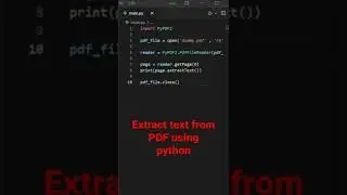 Extract text from PDF using python