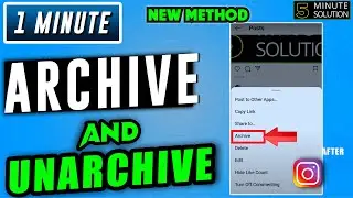 How to Archive and Unarchive Instagram Posts 2024