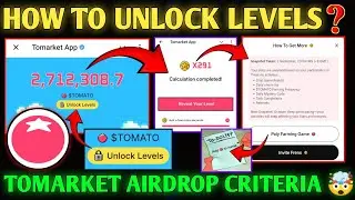 🍅 How To Unlock Level In Tomarket 👀| Tomarket Airdrop & Snapshot | Listings Date , Claim And Price 💸