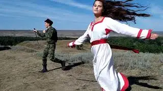 Красивый танец с шашками. Фланкировка.Russian Sword Dance. Cossack sword art - Shashka.