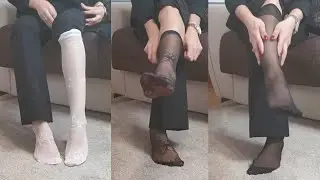 I choose nylons for work - I try 3 different pairs of nylon socks