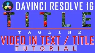 Video in Text | Video in Title | DaVinci Resolve 16 - Simple Fusion Tutorial