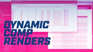 Render Multiple After Effects Comps from a Spreadsheet!