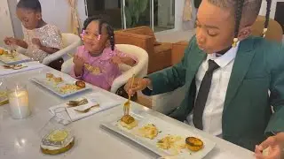 Parents Go Viral for Feeding Kids Fancy Dinners