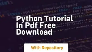 python tutorial in pdf free download