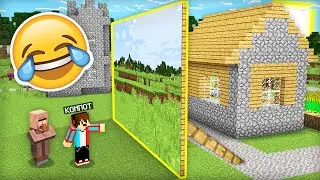 Я СПРЯТАЛ ДОМ ЖИТЕЛЯ И ЗАТРОЛЛИЛ ЕГО В МАЙНКРАФТ | Компот Minecraft